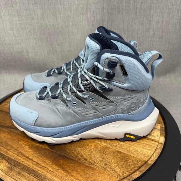 Hoka One One Kaha 2 Women's Size 8.5 Goretex Waterproof Blue Mid Boots Shoes - Picture 3 of 6